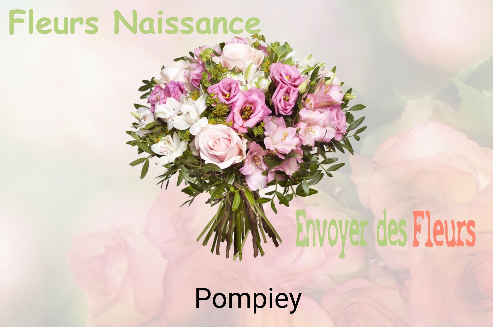 Bouquet de fleurs de naissance livré à Pompiey